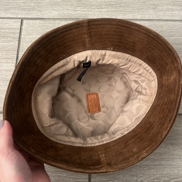 Coach Brown Suede Bucket Hat Size Small - Picture 6 of 8